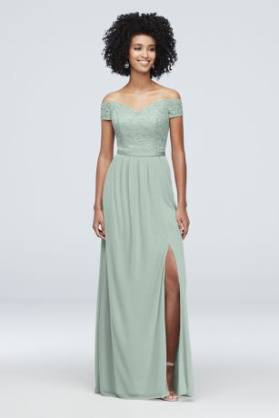 David's bridal sage 2024 green bridesmaid dress